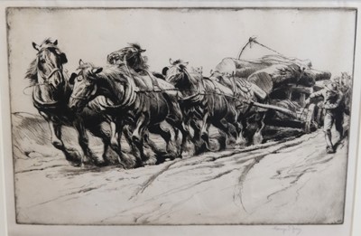 Lot 1059 - George Soper RE (1870-1942) Timber Hauling No...