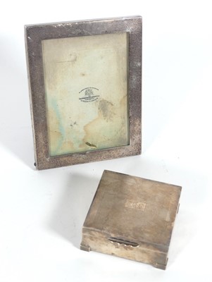 Lot 170 - A George V silver clad easel photograph frame,...