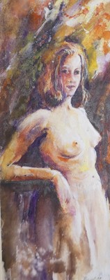 Lot 1007 - Late 20th Century Oil On Board of a nude...