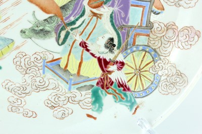 Lot 186 - A large Chinese famille rose ‘figural’ dish,...