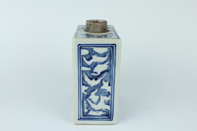 Lot 161 - Two Chinese blue and white tea caddies, Qing...