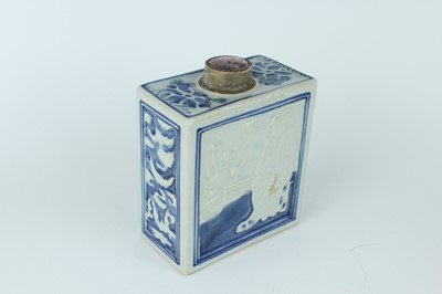 Lot 161 - Two Chinese blue and white tea caddies, Qing...