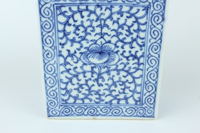 Lot 161 - Two Chinese blue and white tea caddies, Qing...