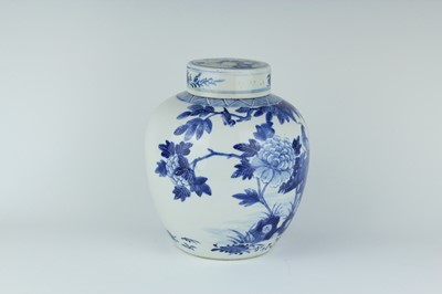 Lot 1 - A Chinese blue and white jar with cover, Qing...