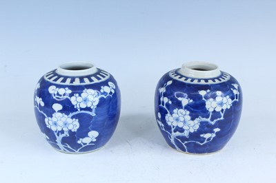 Lot 166 - A pair of Chinese blue and white ‘cracked ice...