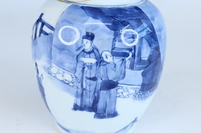 Lot 169 - A Chinese blue and white bottle vase, Qing...