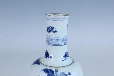 Lot 169 - A Chinese blue and white bottle vase, Qing...