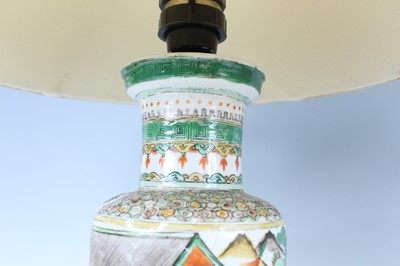 Lot 178 - A pair of Chinese famille verte vases...