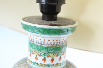 Lot 178 - A pair of Chinese famille verte vases...