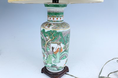Lot 178 - A pair of Chinese famille verte vases...