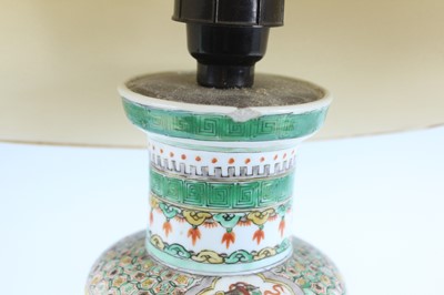 Lot 178 - A pair of Chinese famille verte vases...
