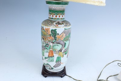 Lot 178 - A pair of Chinese famille verte vases...