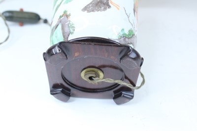 Lot 178 - A pair of Chinese famille verte vases...