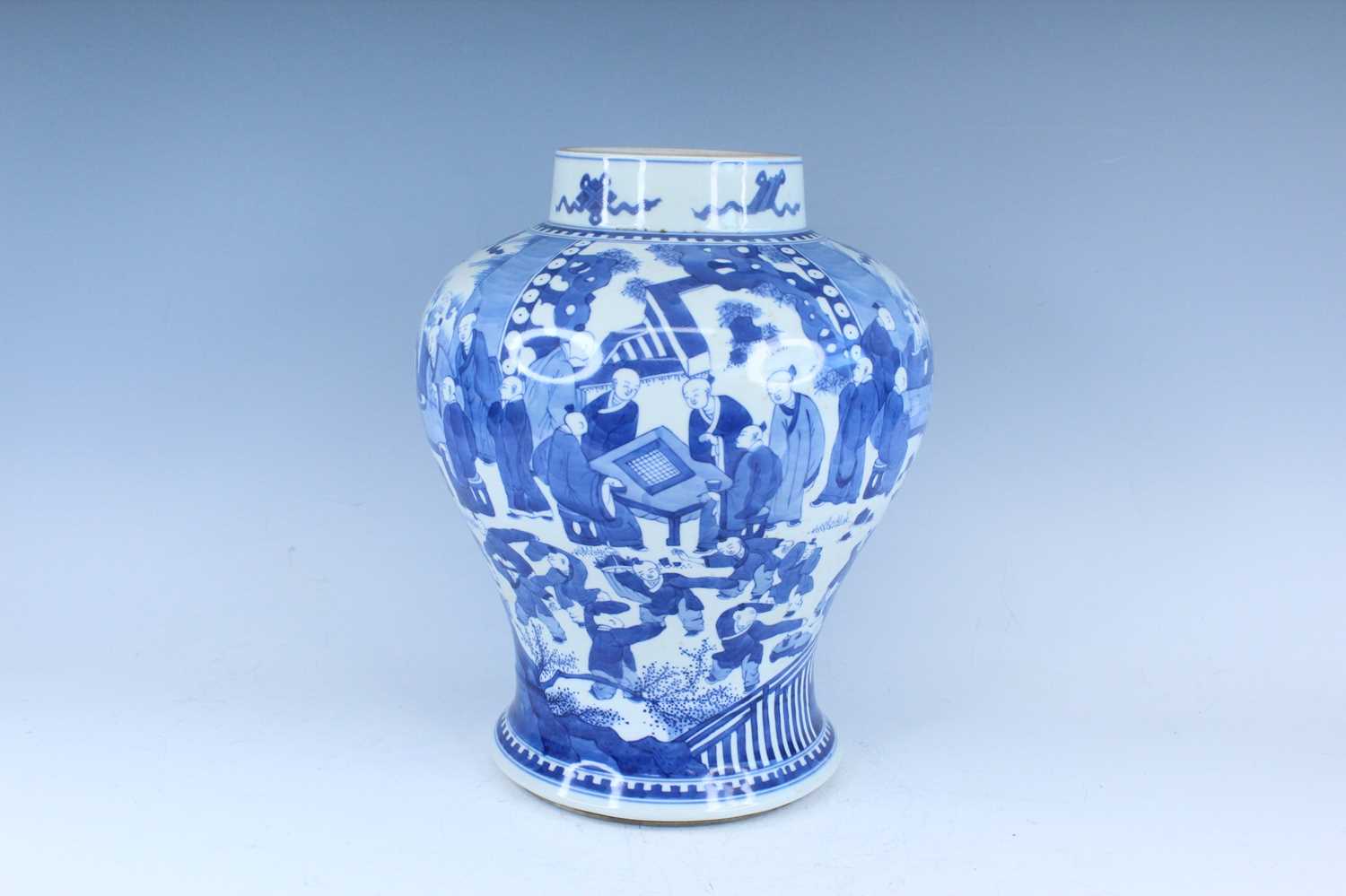 Lot 171 - A Chinese blue and white ‘hundred-boys’ jar,...
