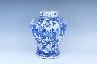 Lot 171 - A Chinese blue and white ‘hundred-boys’ jar,...