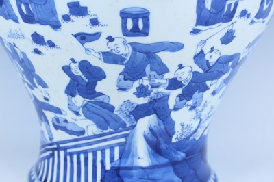 Lot 171 - A Chinese blue and white ‘hundred-boys’ jar,...