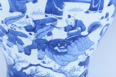 Lot 171 - A Chinese blue and white ‘hundred-boys’ jar,...