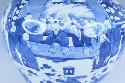 Lot 171 - A Chinese blue and white ‘hundred-boys’ jar,...