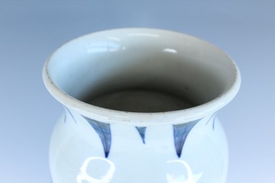 Lot 23 - A Chinese blue and white cylindrical vase, in...