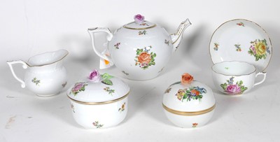 Lot 92 - A Herend 'Mille Fleur' pattern tea set, six...