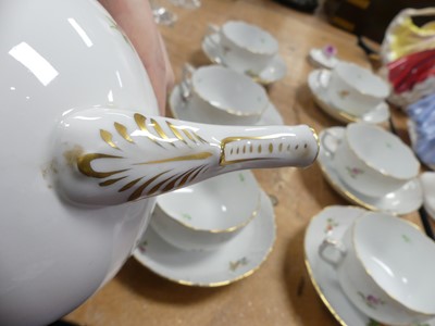 Lot 92 - A Herend 'Mille Fleur' pattern tea set, six...