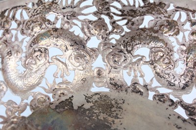 Lot 60 - A Chinese export silver tripod bowl with...