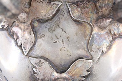 Lot 60 - A Chinese export silver tripod bowl with...