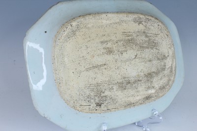 Lot 14 - A Chinese blue and white meat plate, Qing...