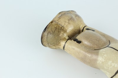 Lot 128 - A pair of Chinese Cizhou-type boy-form oil...