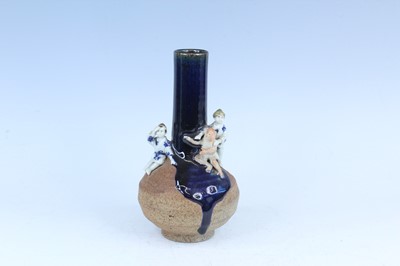 Lot 234 - A Japanese Sumida Gawa bottle vase signed by...