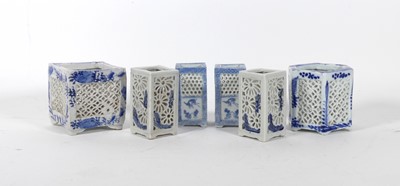 Lot 137 - A collection of Chinese porcelain censers,...