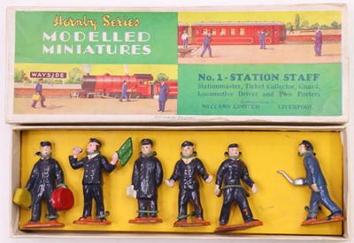 Lot 120 - Hornby 0 Gauge No.1 Station Staff, housed in...