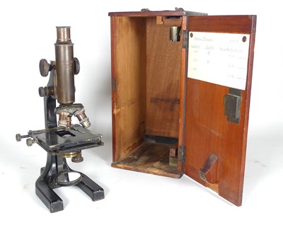 Lot 84 - A Charles Hearson monocluar microscope, No.272,...