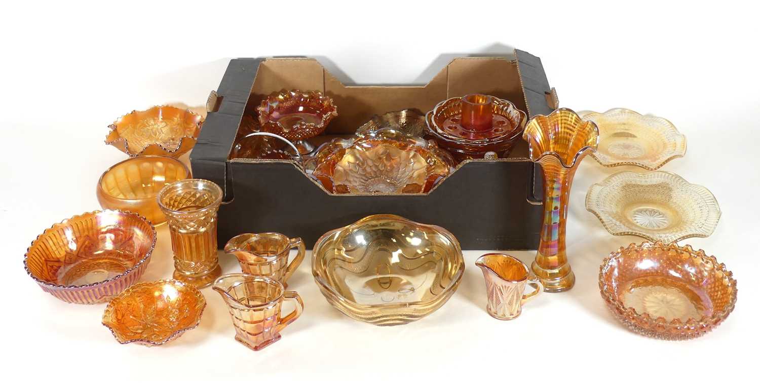 Lot 77 - A collection of carnival glass, to include...