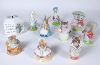 Lot 162 - A collection of nine Beswick Beatrix Potter...