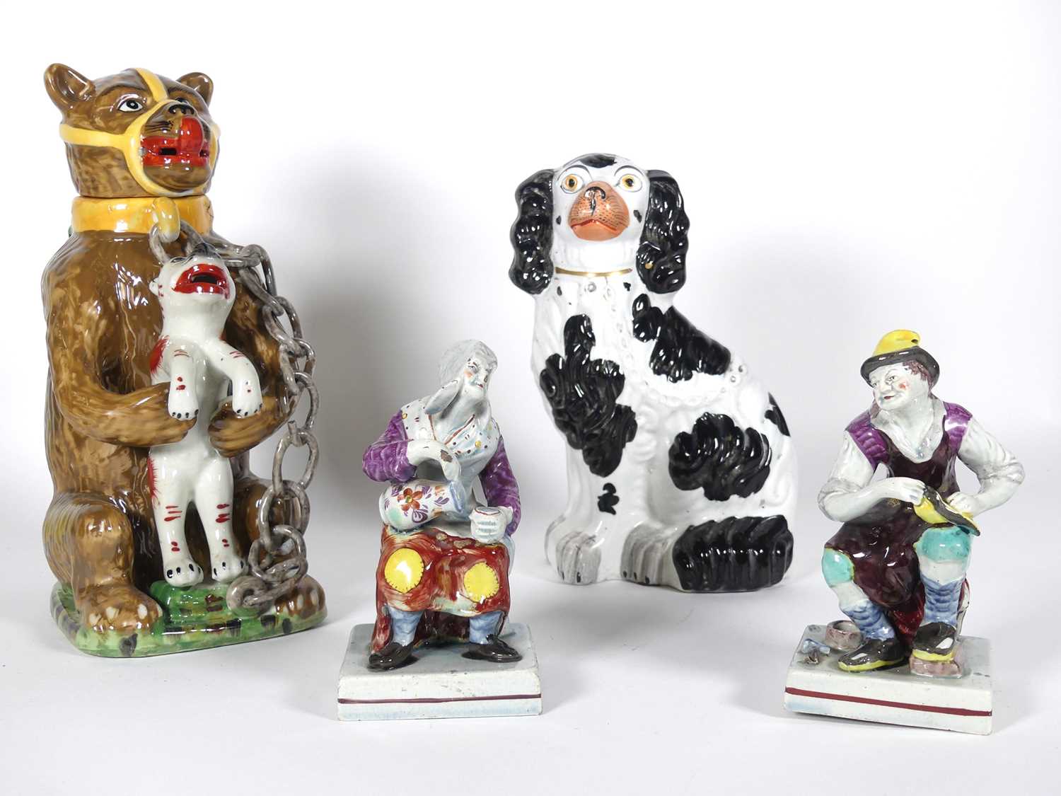 Lot 45 - A group of Staffordshire pottery, to include a...