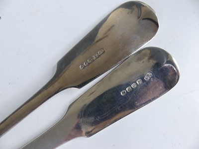 Lot 2102 - A George III silver soup ladle, in the Fiddle...