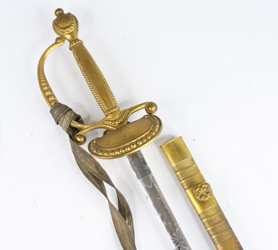 Lot 514 - A Victorian court sword, the 78cm straight...