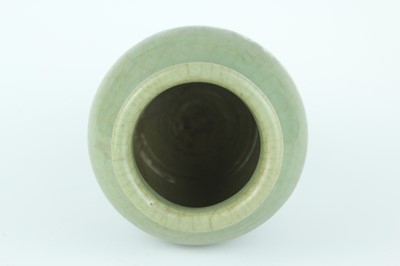 Lot 100 - A Chinese Longquan celadon jar, Ming Dynasty...