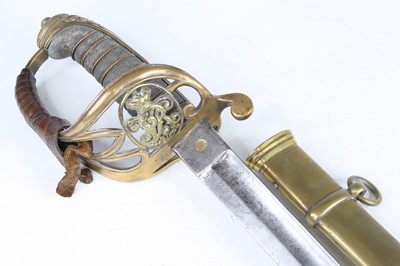 Lot 527 - A British 1845 Staff or Field Officers sword,...