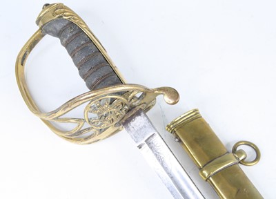 Lot 528 - A British 1845 pattern Infantry Officers sword,...