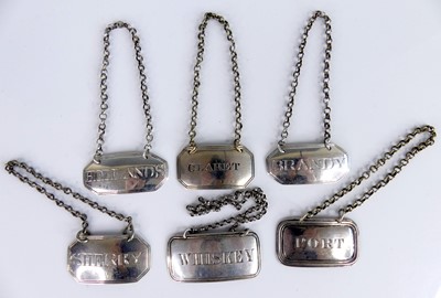 Lot 2190 - A collection of six 19th century silver...