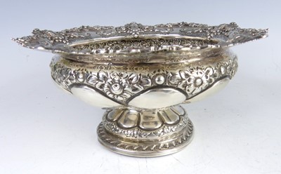 Lot 2235 - A George V silver pedestal table bowl, of...