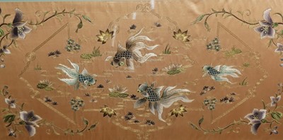 Lot 1053 - A 20th Century Chinese framed silkwork...