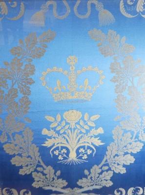 Lot 1024 - A Framed Silkwork of a wall hanging used...