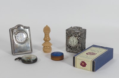 Lot 311 - A collection of items, to include a silver...
