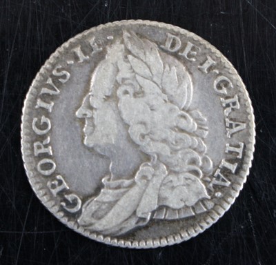 Lot 3006 - Great Britain, 1757 sixpence, George II draped...
