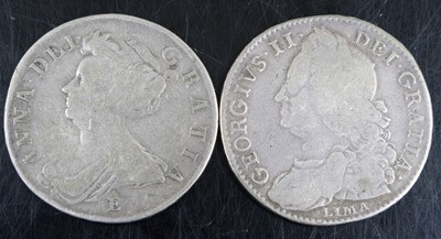 Lot 3008 - Great Britain, 1707 half crown, obv: Queen...