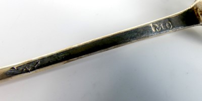 Lot 2068 - A George I/II silver mote spoon, in the...