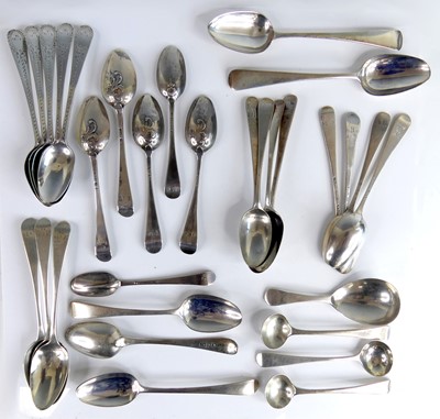 Lot 2203 - A collection of 18th & 19th century silver...